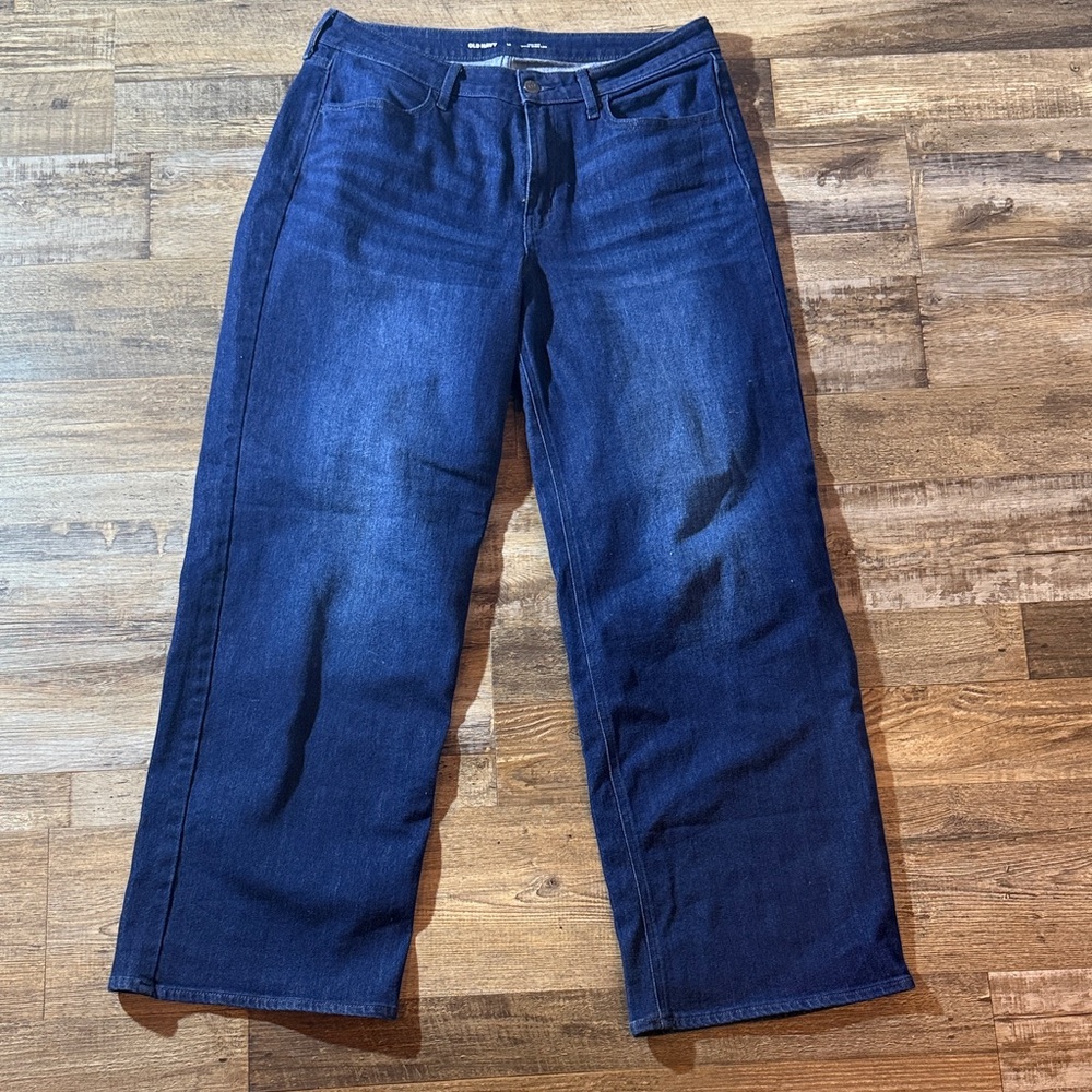 Old Navy Wow Wide Leg Jeans Dark Wash